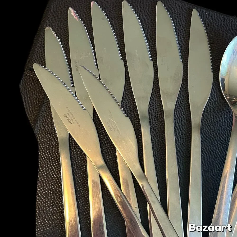 IKEA Stainless FORNUFT Flatware Lot of 22 Pieces Spoons Knives